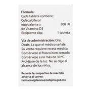 Valmetrol-3 800Unid Con 50 Tabletas (Colecalciferol) - WeCare Pharma