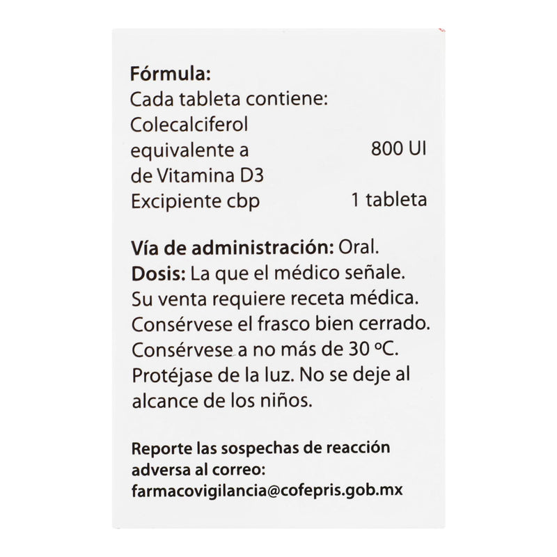 Valmetrol-3 800Unid Con 50 Tabletas (Colecalciferol) - WeCare Pharma