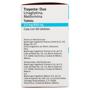 Trayenta Duo 2.5Mg/850Mg Con 60 Tabletas (Linagliptina/Metformina) - WeCare Pharma