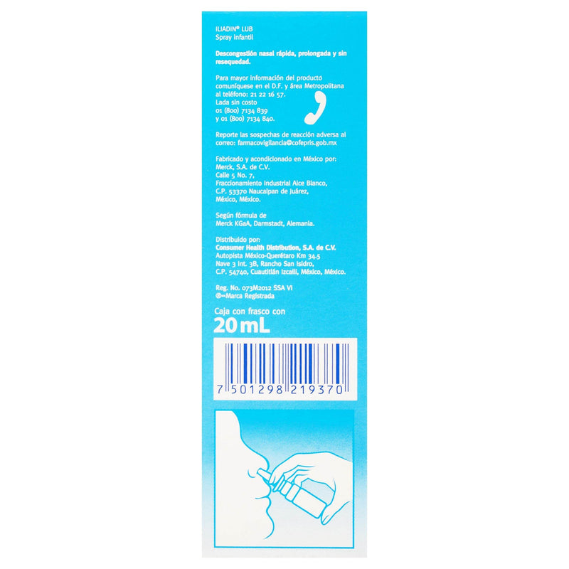Iliadin Lubricante Inf Spray 0.025% 20Ml (Oximetazolina/Dexpantenol) - WeCare Pharma