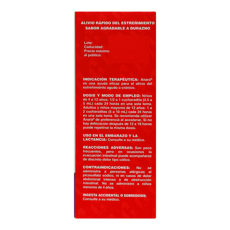 Anara Jarabe 100Mg/100Ml 125 Ml (Picosulfato Sodico) - WeCare Pharma