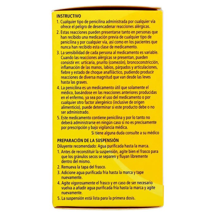 Augmentin Es Suspensión 600Mg/42.9Mg/5Ml 50Ml (Amoxicilina/Clavulanato) 4 - 7501043111706