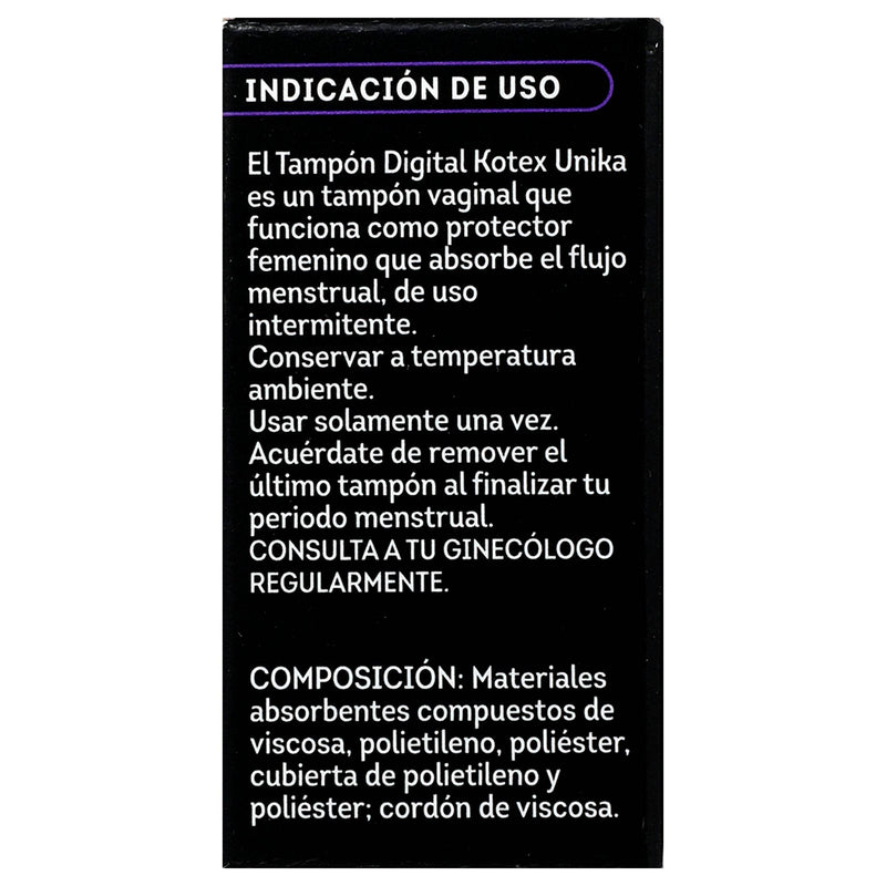 Tampones Kotex Unika Super Flujo Abundante Con 12 - WeCare Pharma