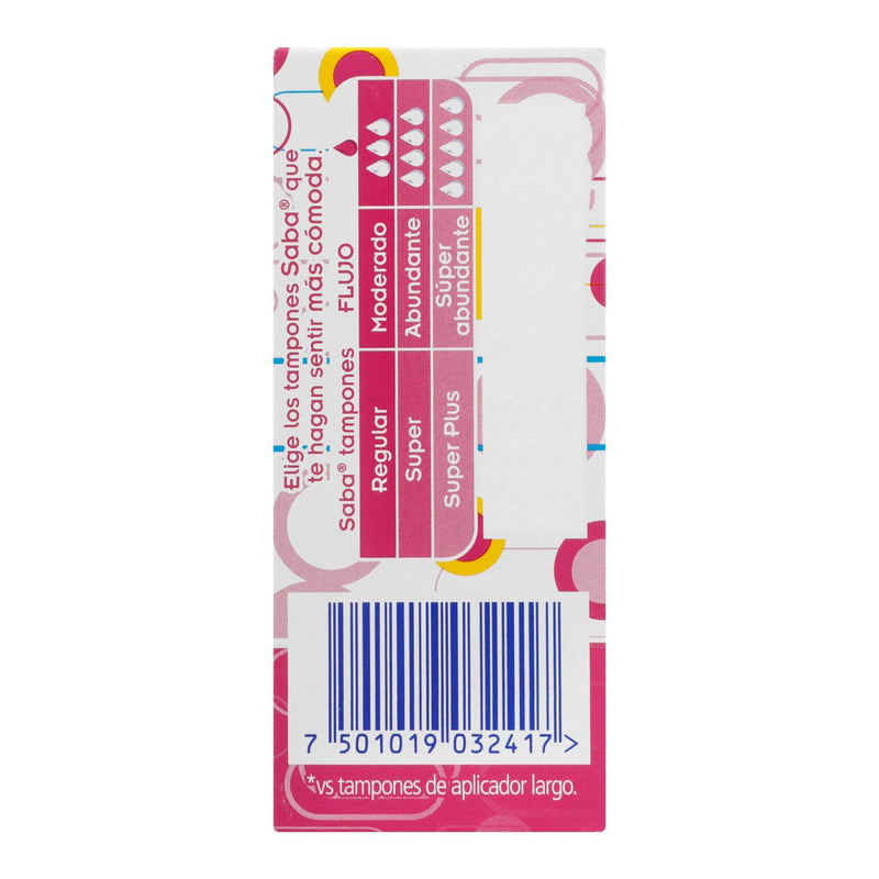 Tampones Saba Regular V-Compacto Con 10 - WeCare Pharma