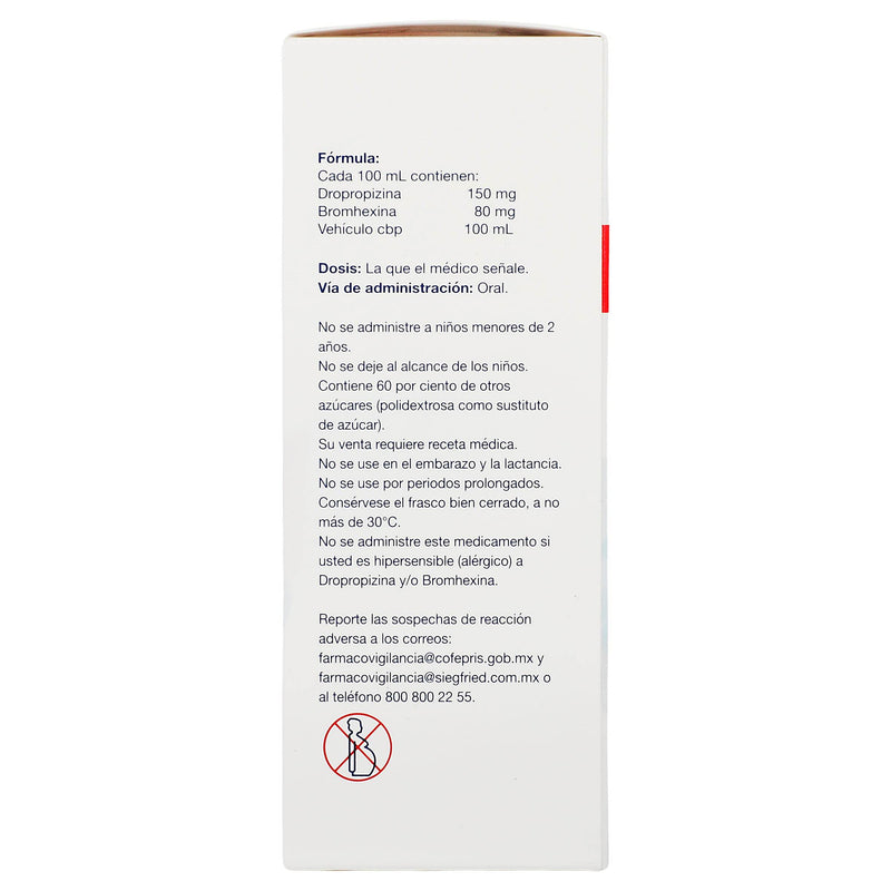 Dalvear Sf Inf Jarabe 150Mg/80Mg/100Ml 200Ml Fresa (Dropropizina/Bromhexina) - WeCare Pharma