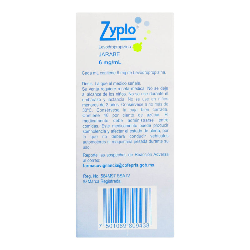 Zyplo Jarabe 60Mg/10Ml 120Ml (Levodropropizina) - WeCare Pharma