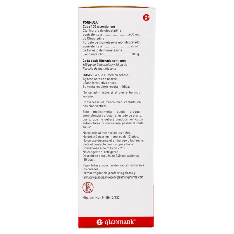 Ryaltris (Olopatadina/Mometasona) Frasco Con 600Ug/25Ug Con 240Dosis - WeCare Pharma