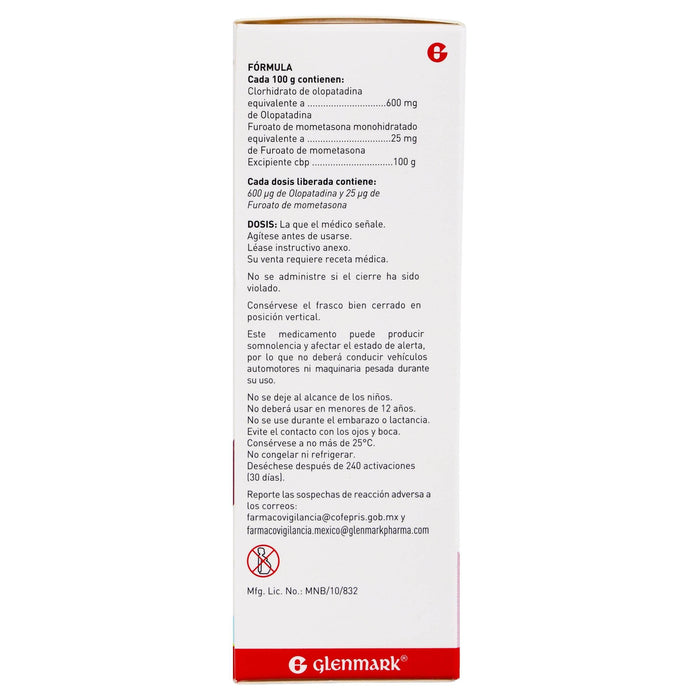 Ryaltris (Olopatadina/Mometasona) Frasco Con 600Ug/25Ug Con 240Dosis - WeCare Pharma