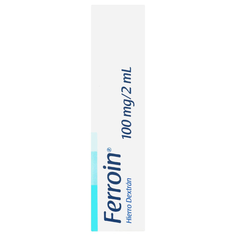Ferroin 100Mg/2Ml Con 3 Ampulas (Hierro Dextrano) - WeCare Pharma
