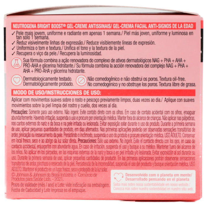 Neutrogena Brigth Boost Gel Anti-Signos De La Edad 50G 4 - 7891010249861