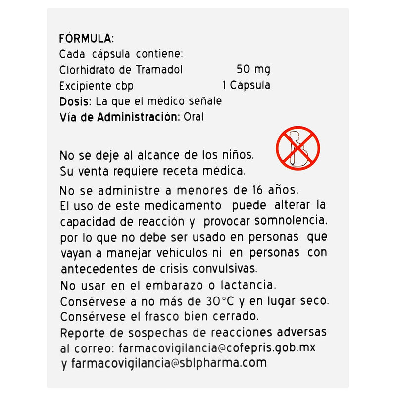 Adiolol 50Mg Con 10 Capsulas (Tramadol) - WeCare Pharma