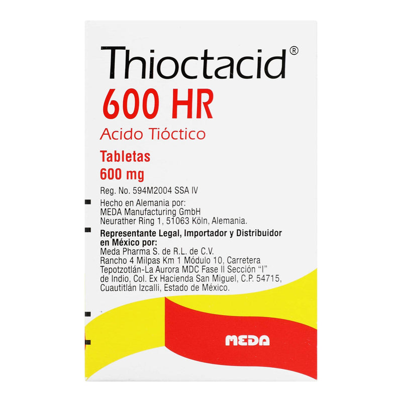 Thioctacid 600Hr Con 30 Tabletas (Acido Tioctico) - WeCare Pharma