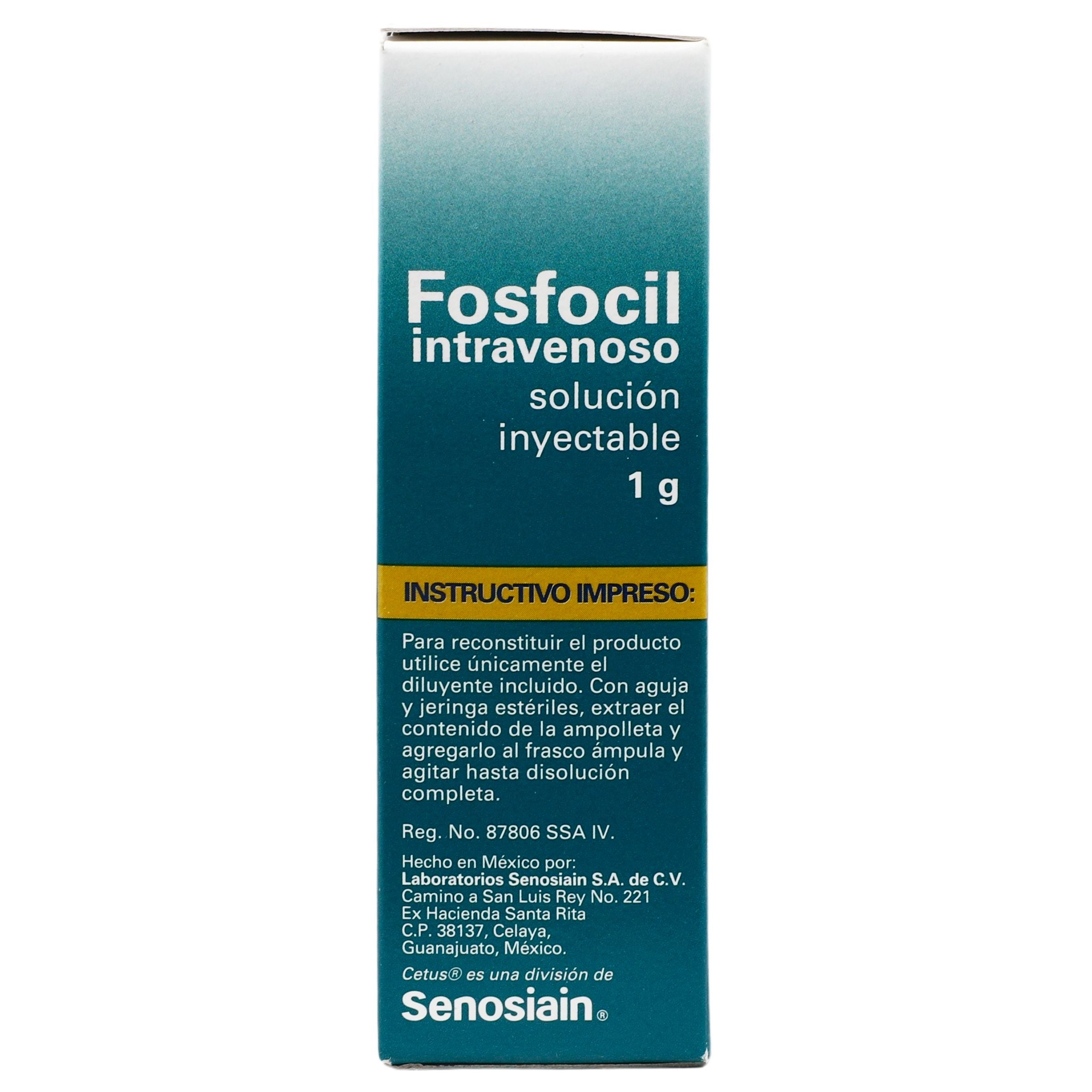 Fosfocil Iv 1G Con 1 Ampulas (Fosfomicina) 5 - 7501314701735