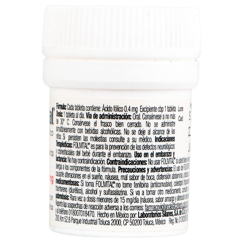 Folivital 0.4Mg Con 90 Tabletas (Acido Folico) - WeCare Pharma