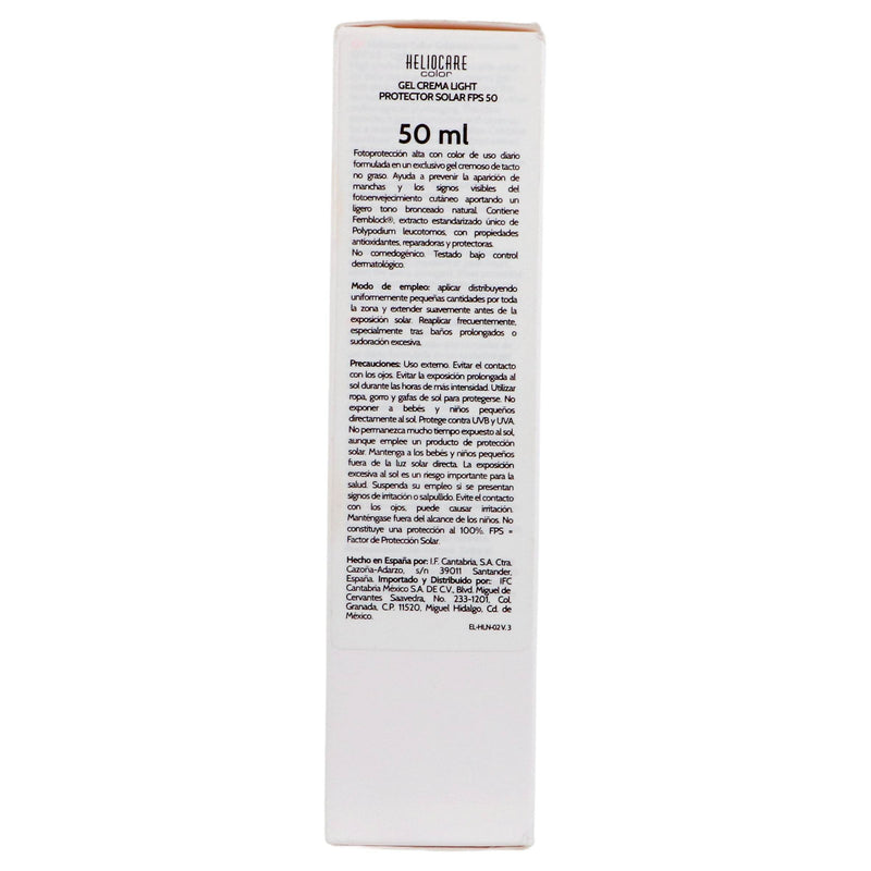 Cantabria Heliocare Gel Crema Color Light Fps50 50Ml - WeCare Pharma