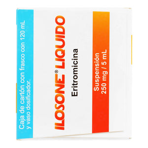 Ilosone Liquido Suspensión 250Mg/Ml Con 120Ml (Eritromicina) — WeCare ...