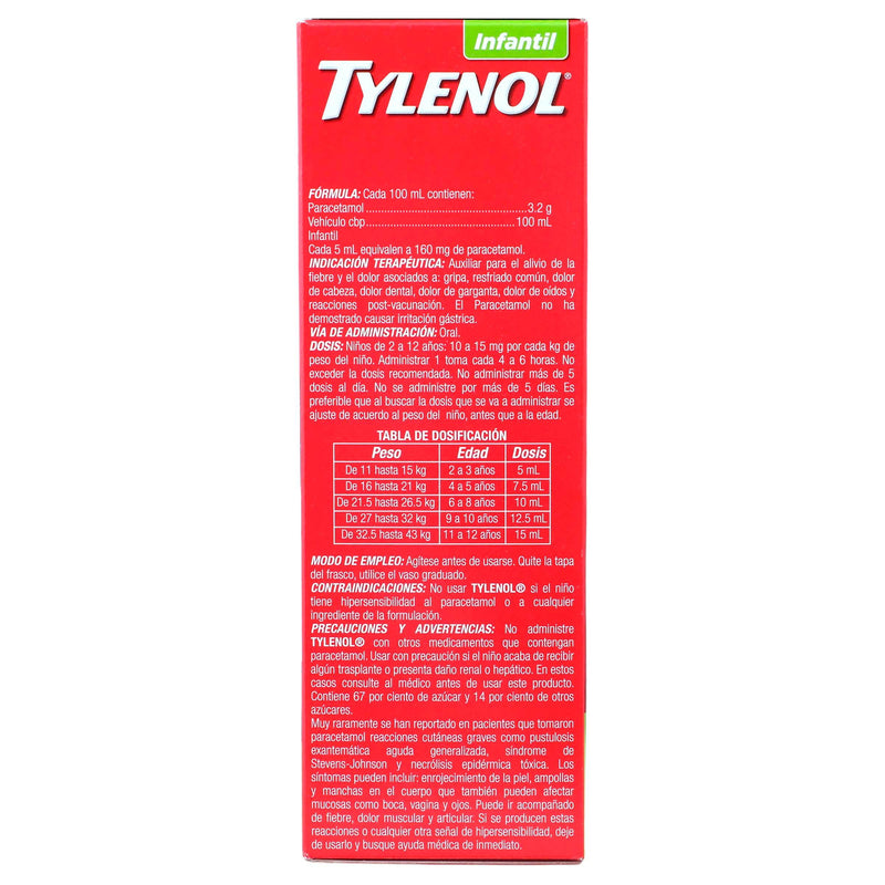 Tylenol Infantil Suspensión 3.2G/100Ml (Paracetamol) - WeCare Pharma