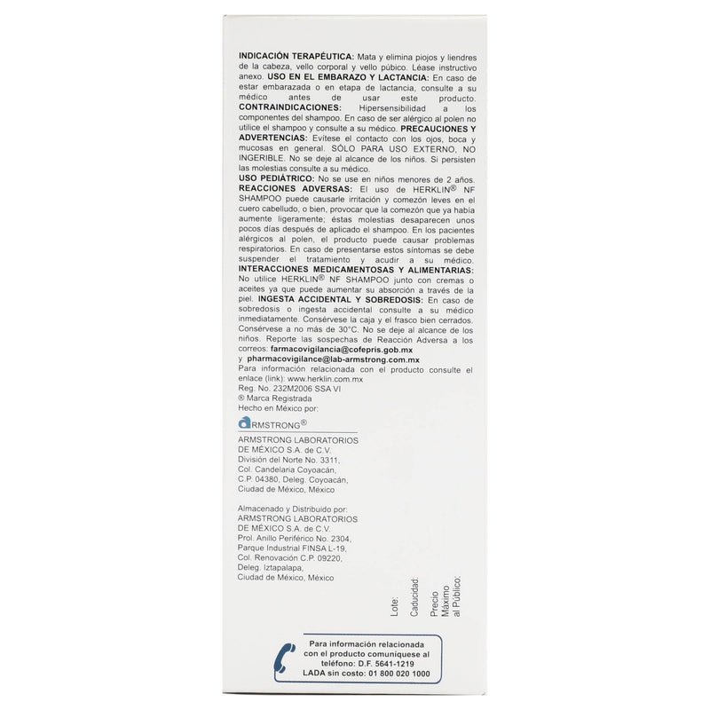 Herklin Shampoo Pediculicida 120Ml - WeCare Pharma
