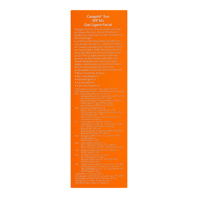 Cetaphil Sun Protector Solar En Gel Fps50 50Ml - WeCare Pharma