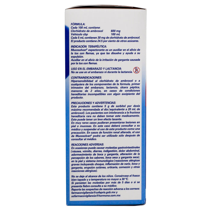 Mucosolvan (Ambroxol) Solución 600Mg/100 Ml 120Ml - WeCare Pharma