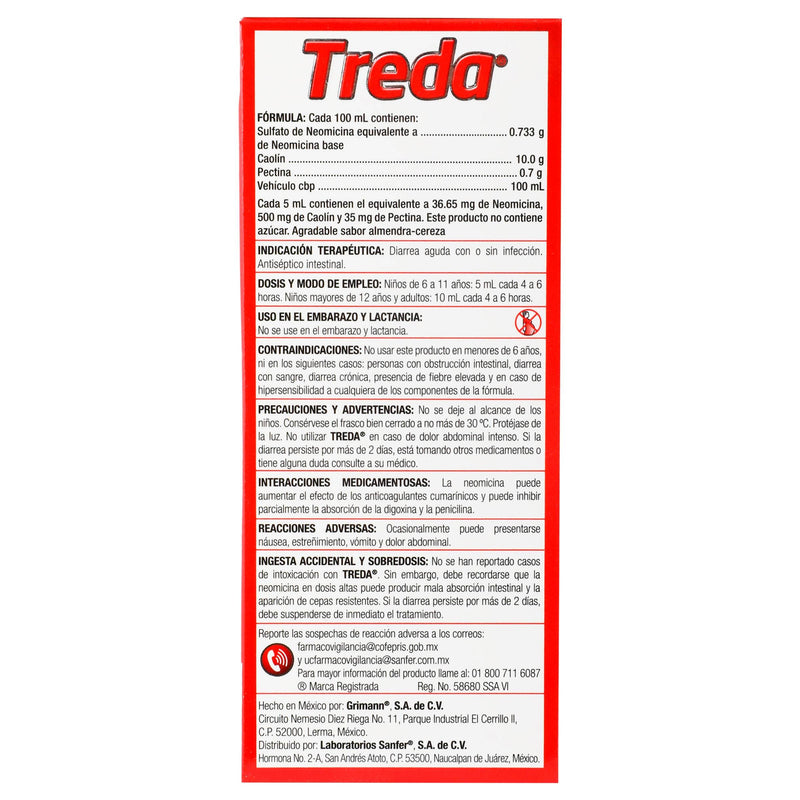 Treda Suspensión 0.733G/10G/0.7G 75Ml (Neomicina/Caolin/Pectina) - WeCare Pharma