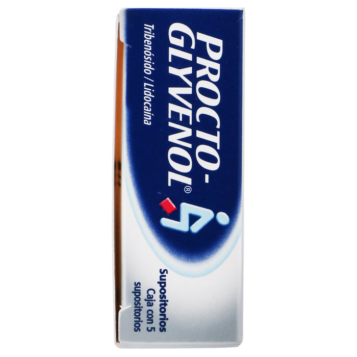 Procto-Glyvenol Supositorio 400/40Mg Con 5 (Tribenosido/Lidocaina) 5 - 7501094910464