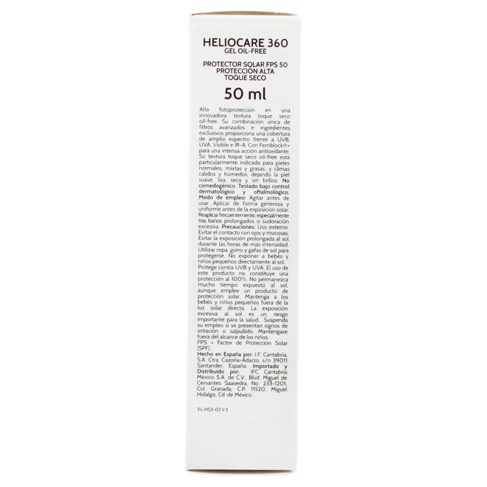 Cantabria Heliocare 360 Gel Oil-Free 50Ml 5 - 8470001724137