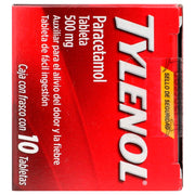 Tylenol 500Mg Con 10 Tabletas (Paracetamol) - WeCare Pharma