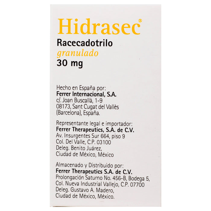 Hidrasec Sobre 30Mg Con 18 (Racecadotrilo) 4 - 7503007704580