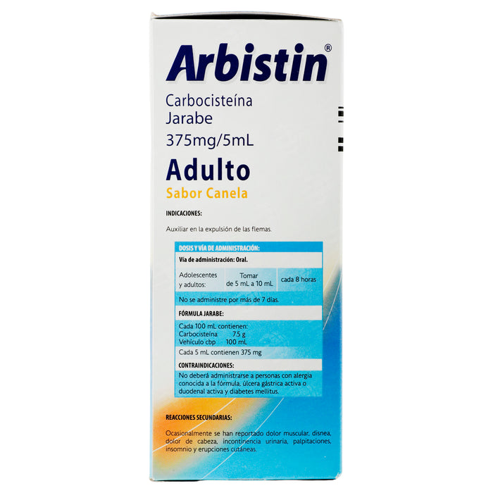 Arbistin Jarabe 375Mg/5Ml 150Ml (Carbocisteina) 5 - 7891317019532