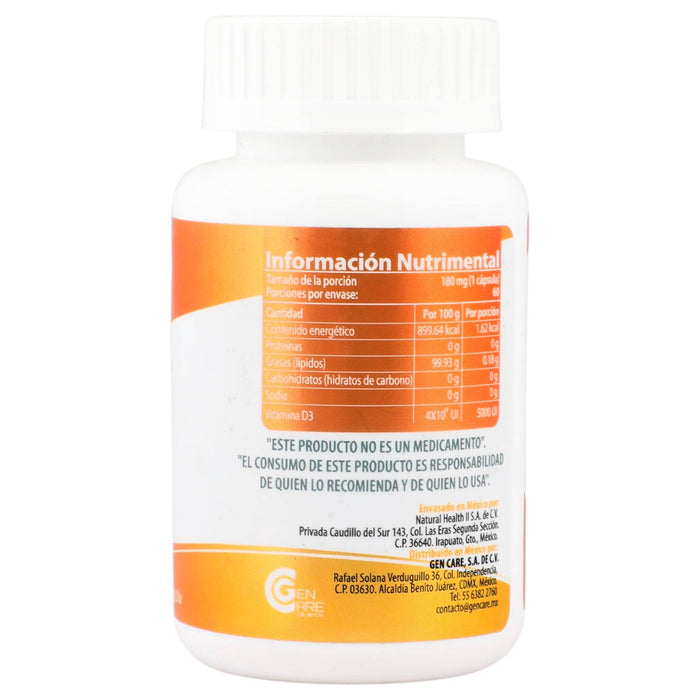 Vitamina D3 5000 Unid Con 60 All Nature Capsulas - WeCare Pharma