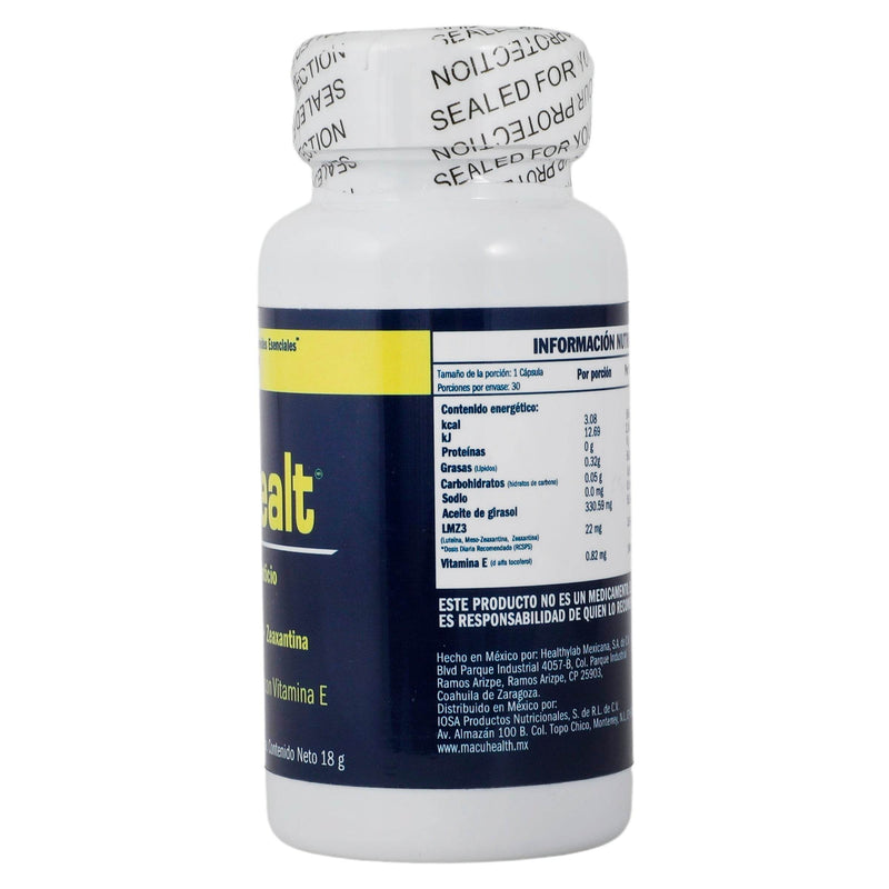 Macuhealt 600Mg Con 30 Capsulas (Luteina/Meso-Zeaxantina/Zeaxantina) - WeCare Pharma