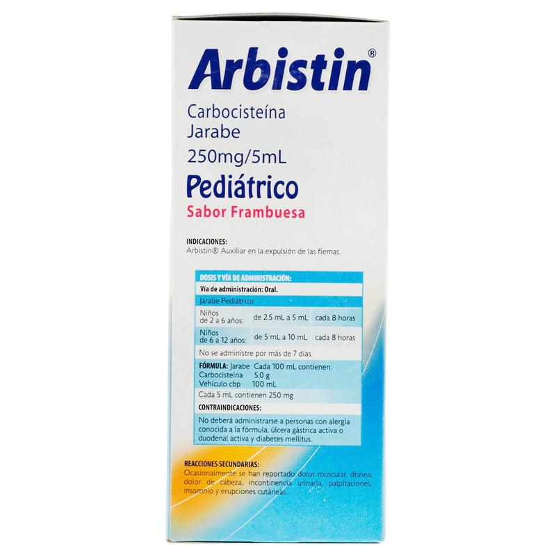 Arbistin Ped Jarabe 250Mg/5Ml 150Ml (Carbocisteina) - WeCare Pharma