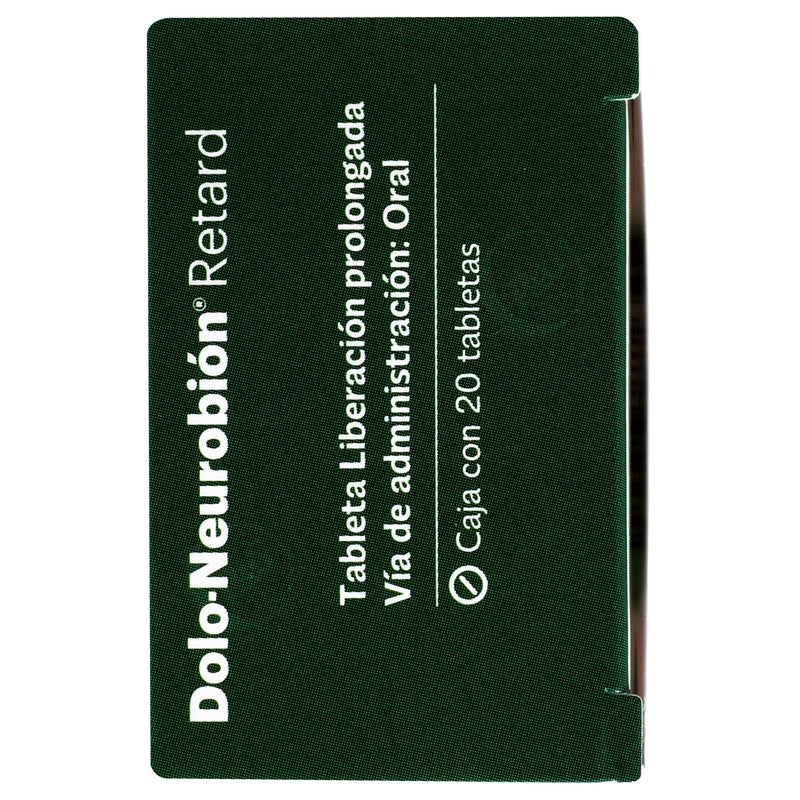 Dolo-Neurobion Retard Con 20 Tabletas (Diclofenaco/Complejo B) - WeCare Pharma
