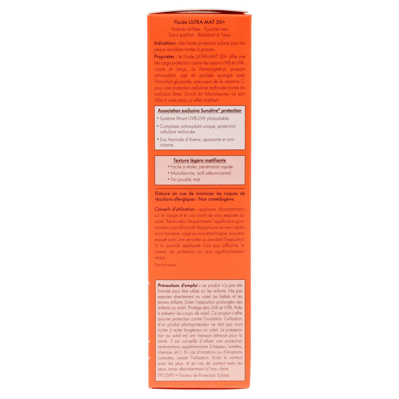 Avene Ultra Mat Fluido Sin Color Fps50 50Ml - WeCare Pharma