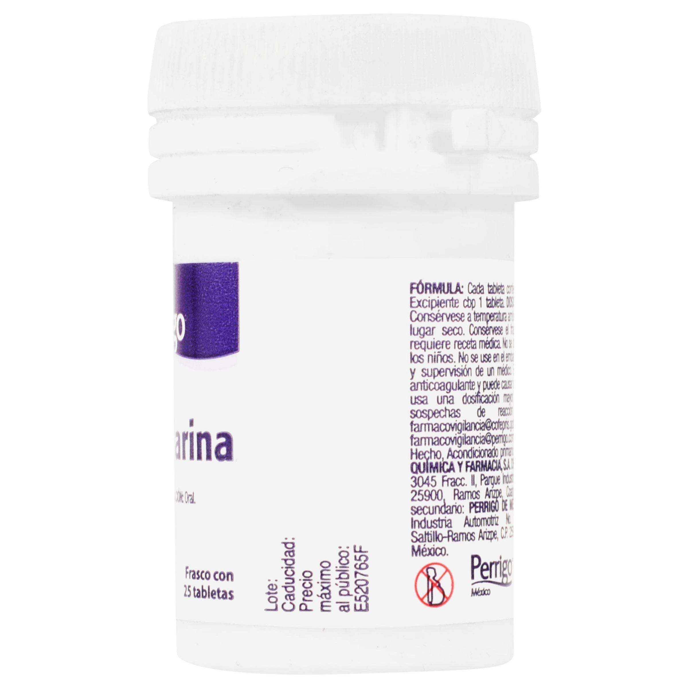 Warfarina 5Mg Con 25 Perrigo Tabletas — WeCare Pharma