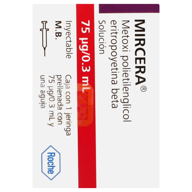 Mircera Jeringa 75Mcg/0.3Ml Con 1 (Metoxipolietilenglicol Epoetina Beta) - WeCare Pharma