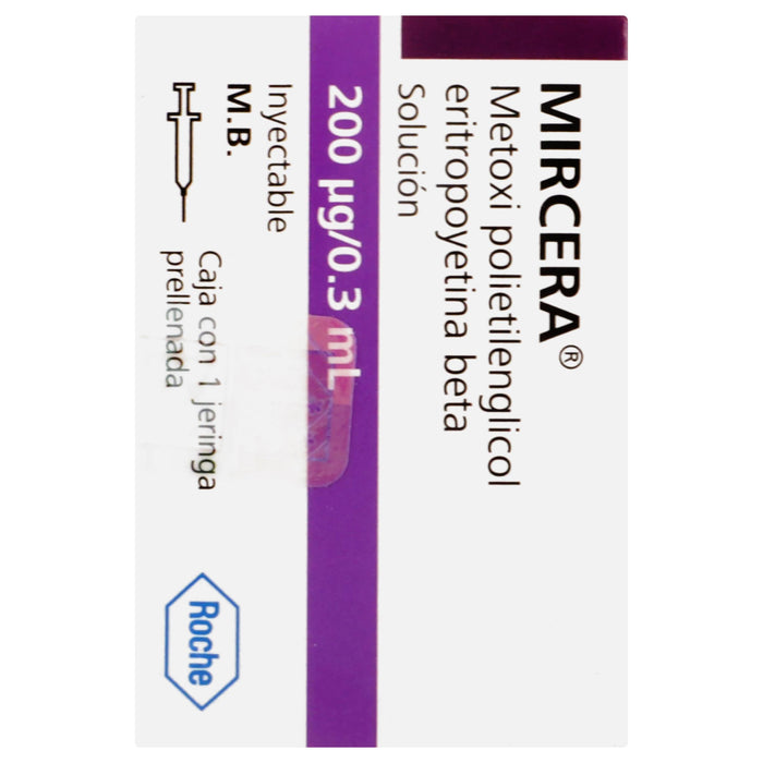 Mircera Jeringa 20Mcg/0.3Ml Con 1 (Metoxipolietilenglicol Epoetina Beta) 4 - 7613326005739