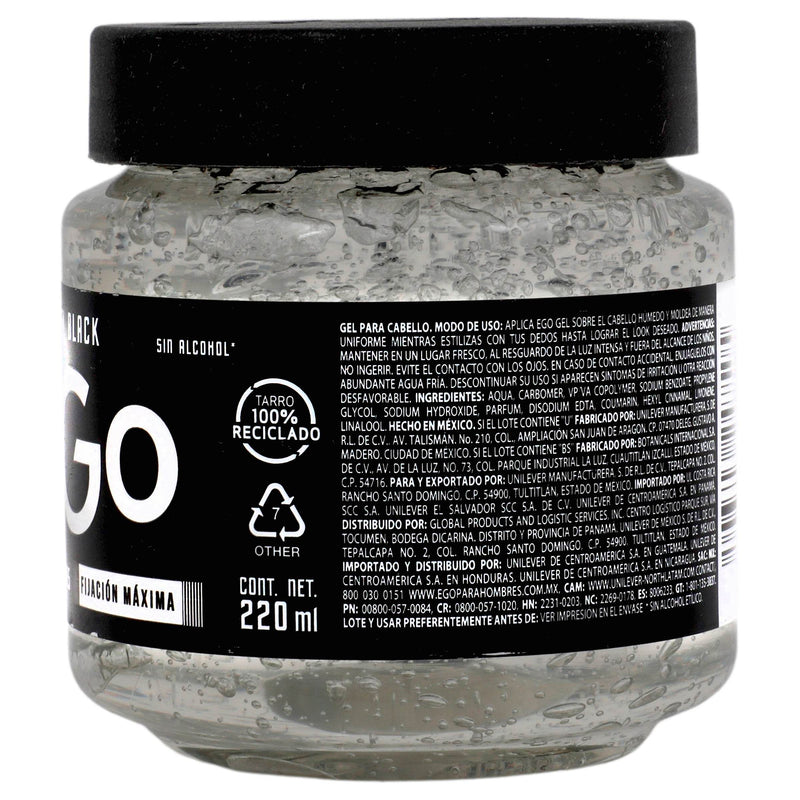 Gel Ego Black Max Fijación 220Ml - WeCare Pharma