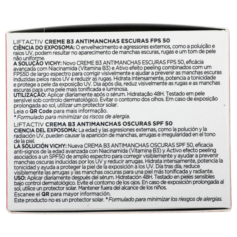 Vichy Liftactiv Crema B3 Antimanchas Oscuras Fps50 50Ml - WeCare Pharma