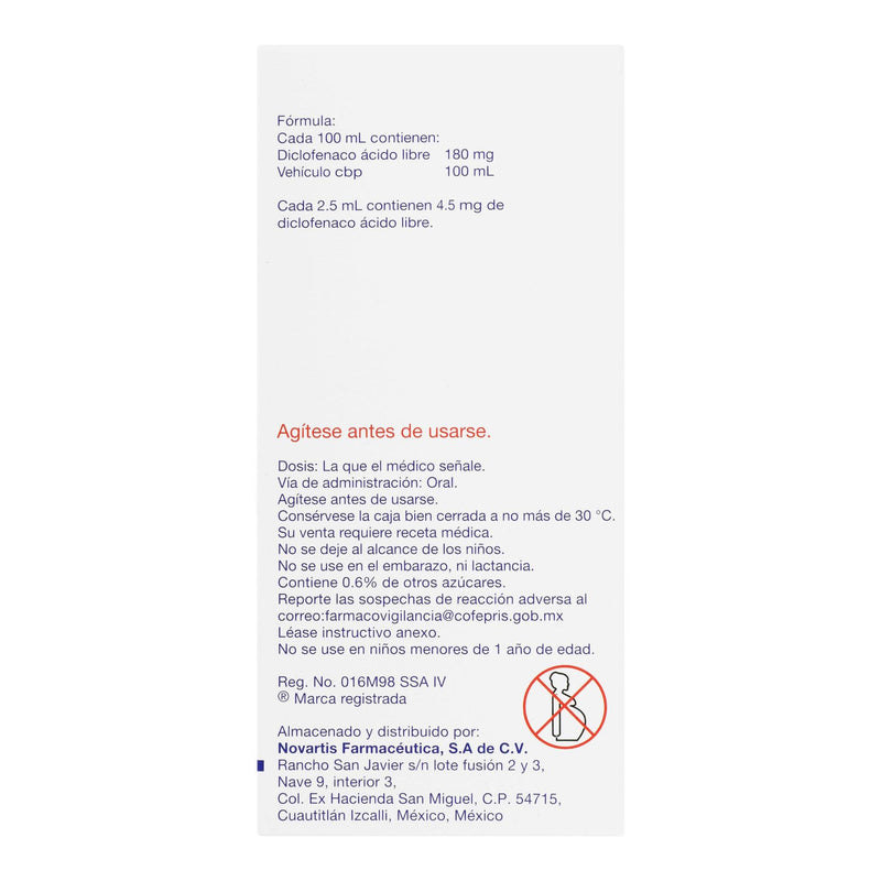 Cataflam Ped Suspensión 1.8Mg/Ml 120Ml (Diclofenaco) - WeCare Pharma