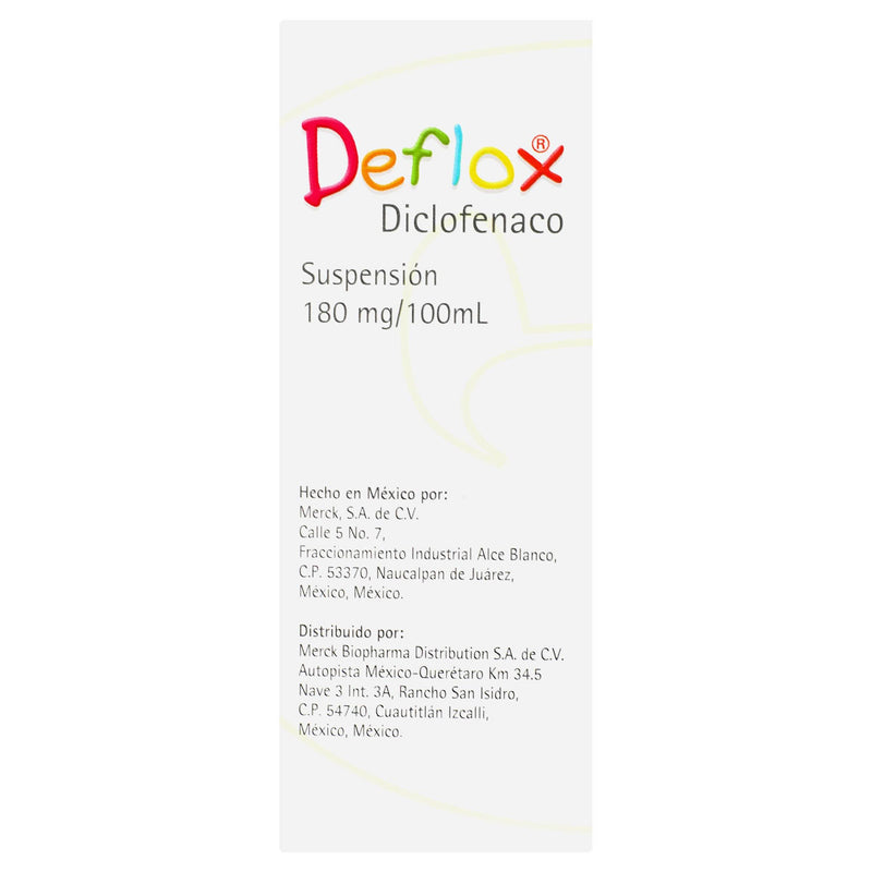 Deflox Suspensión 180Mg/100Ml 120Ml (Diclofenaco) - WeCare Pharma