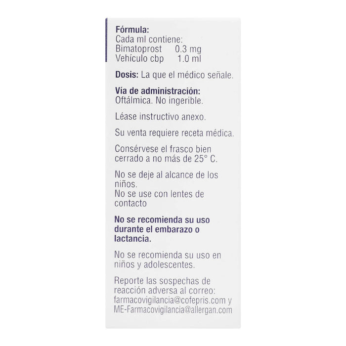 Lumigan Gotas 0.03% 3Ml (Bimatoprost) - WeCare Pharma