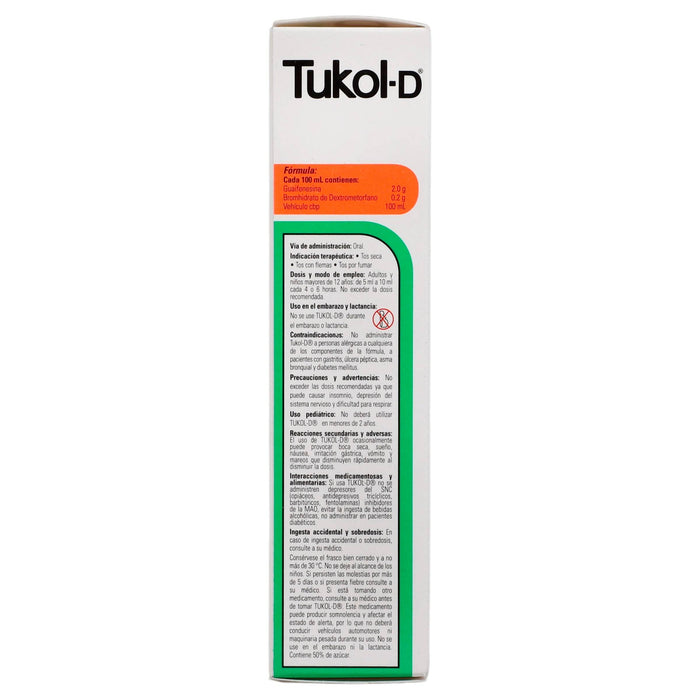 Tukol-D Jarabe 2G/0.2G 125 Ml (Guaifenesina/Dextrometorfano) - WeCare Pharma