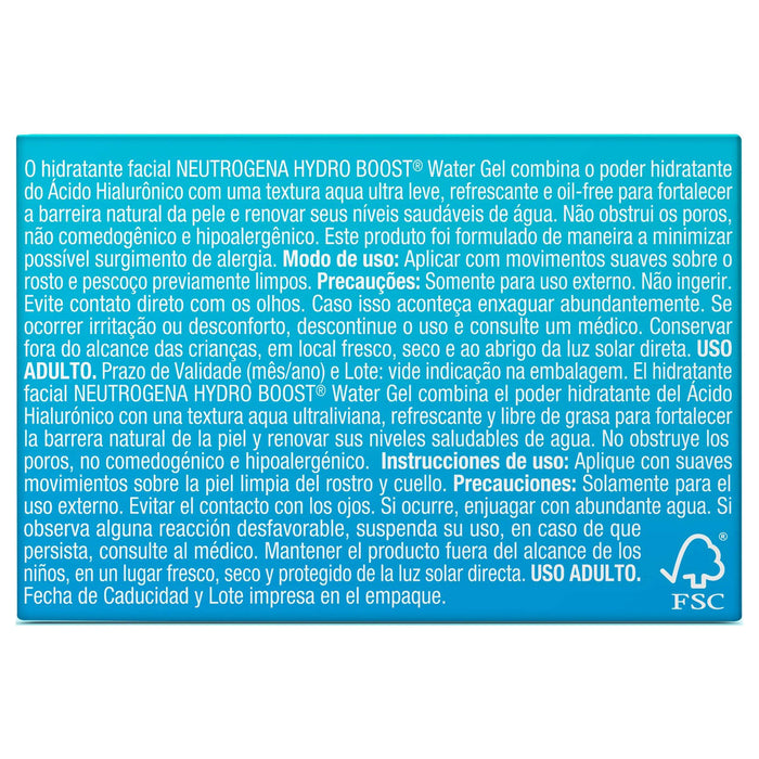 Neutrogena Gel Hidratante Hydro Boost ícido Hialurónico Refil 50G - WeCare Pharma