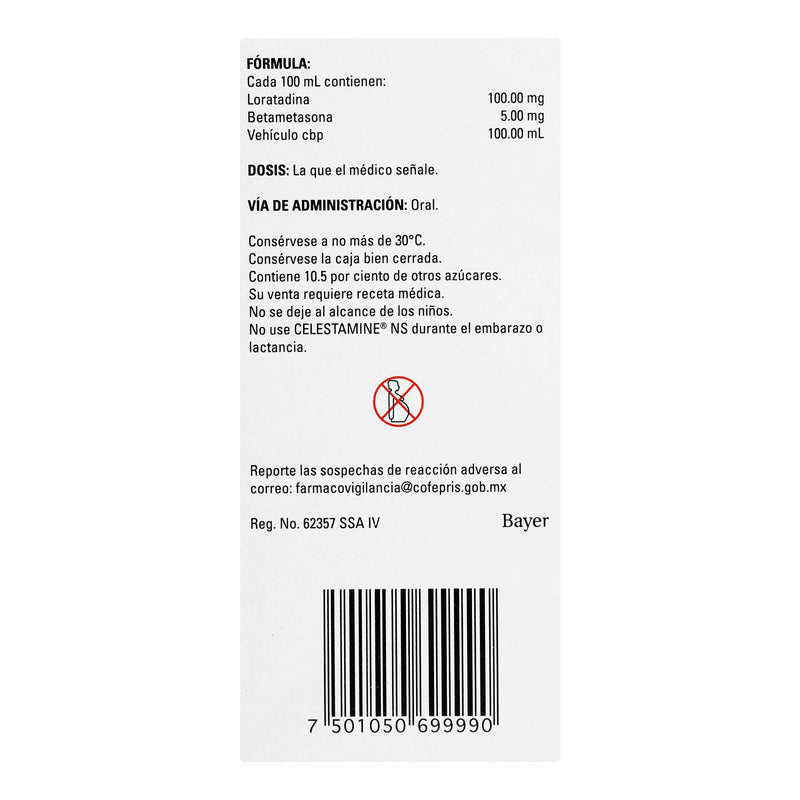 Celestamine Ns Solución 100Mg/5Mg/100Ml 60Ml (Loratadina/Betametasona) - WeCare Pharma