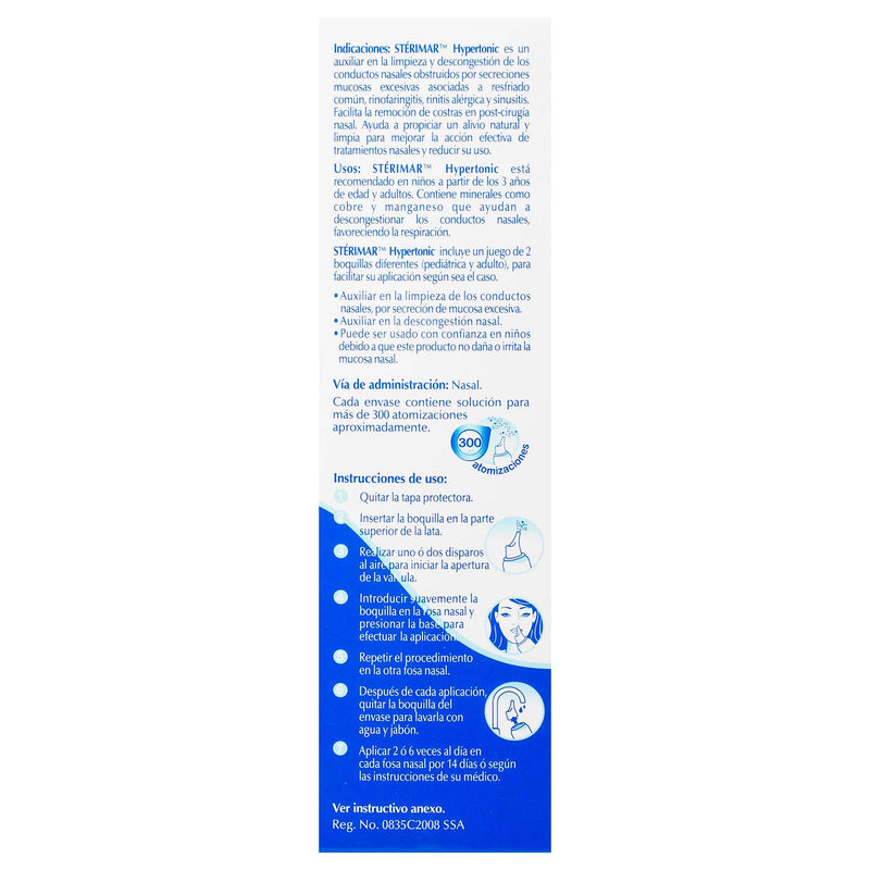 Sterimar Hypertonic Spray 100Ml (Aguya De Mar/Cobre/Manganeso) - WeCare Pharma