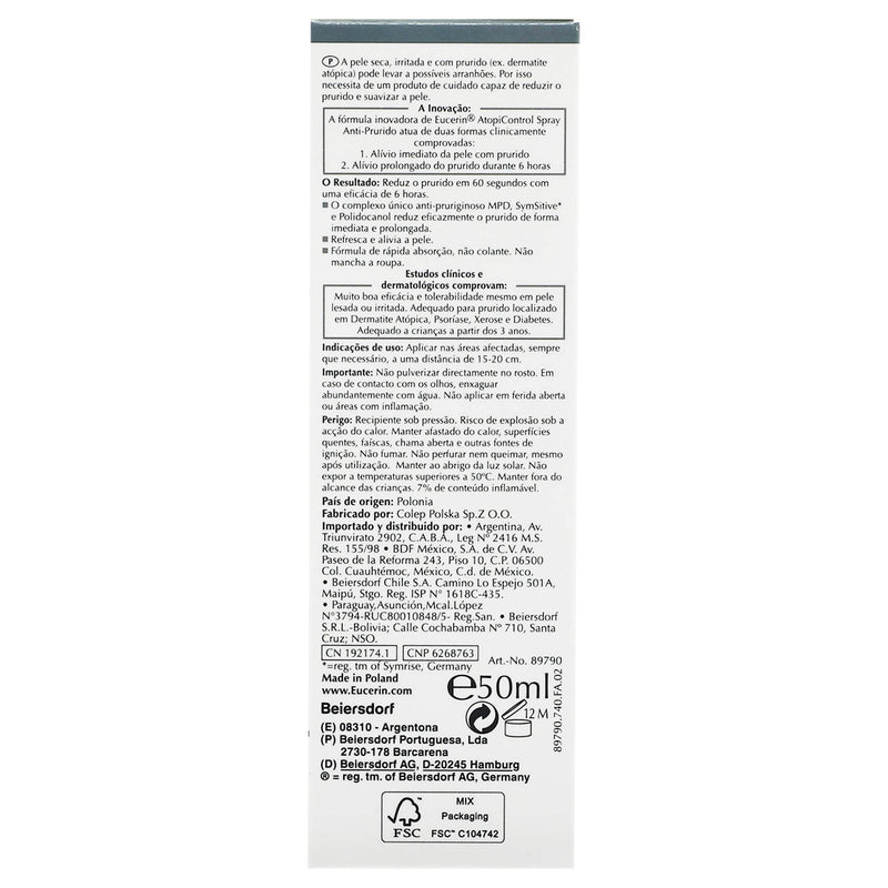 Eucerin Atopi Control Spray Antiprurido Calmante 50Ml - WeCare Pharma