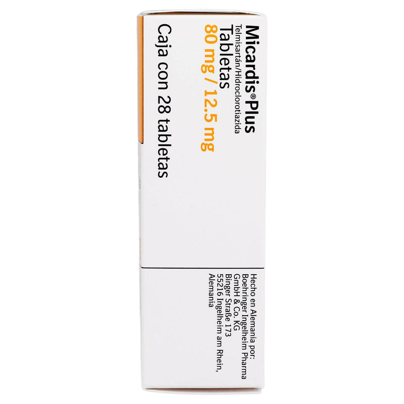 Micardis Plus 80Mg/12.5Mg Con 28 Tabletas (Telmisartan/Hidroclorotiazida) - WeCare Pharma