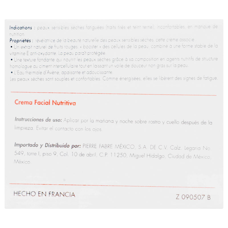 Avene Crema Nutritiva Piel Sensible Sec 50Ml - WeCare Pharma